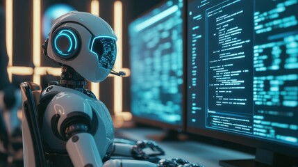 Ai Chatbots working and chatting in computer, Generative Ai