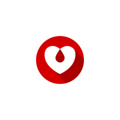 Fototapeta premium Blood donation sign icon isolated on transparent background
