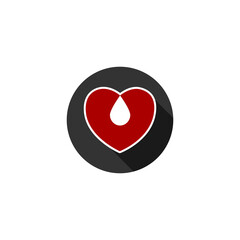 Blood donation sign icon isolated on transparent background