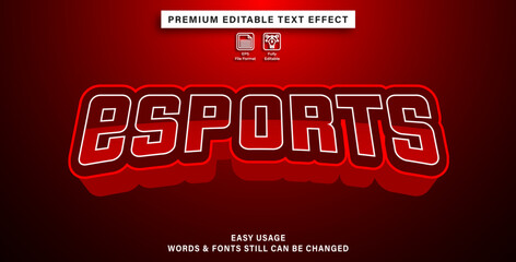 Esports editable text effect styles