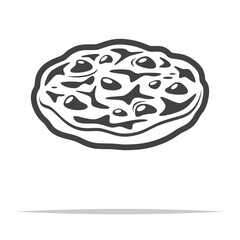 Cookie outline icon transparent vector isolated