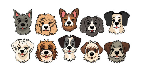Obraz premium Cute cartoon dogs