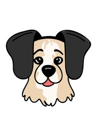 Beautiful dog face, doodle, logo
or sketch of a pet store