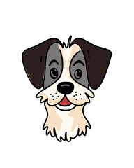doodle beautiful dog face, logo
or sketch of a pet store