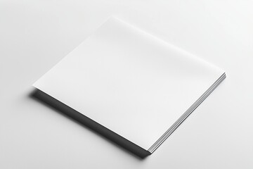 Paper A4 Mockup on White Background created with Generative AI