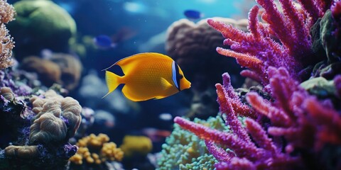 Obraz premium Fish in Aquarium with Corals