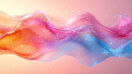 Fototapeta premium Soft Colorful Gradient Waves With Sparkling Glitter And Light Effects