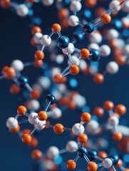 Bunch of balls and chains close-up