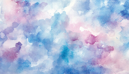 Obraz premium Soft, hand-painted watercolor strokes in calming blues, pinks, and purples, blending seamlessly into one another