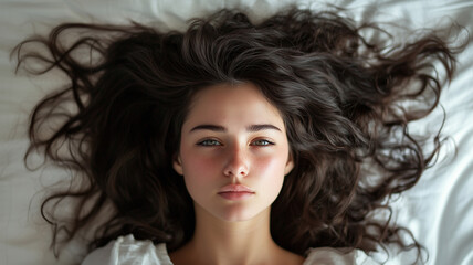 Naklejka premium Young Woman with Sadness..
