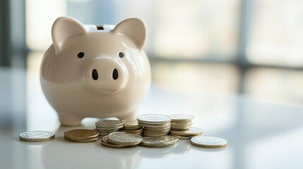 Piggy Bank Saving Money Coins Financial Goals Future
