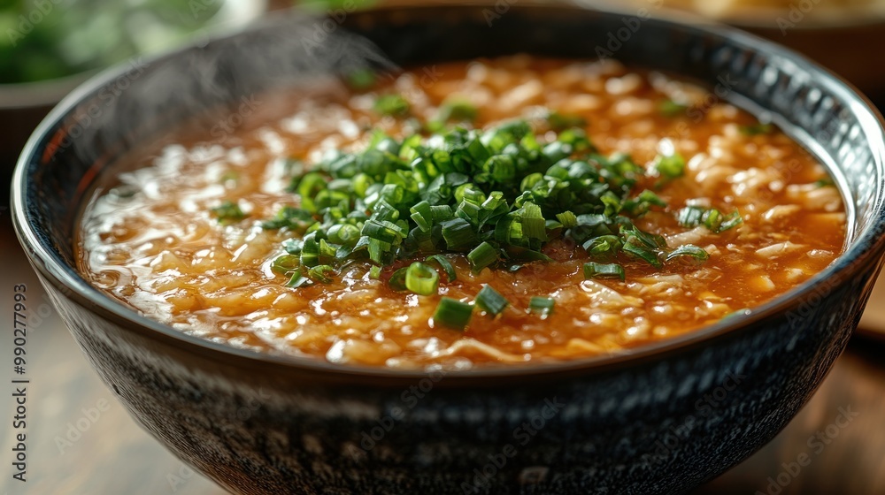 Sticker Steaming Bowl of  Soup