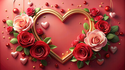 happy valentine day ,new year,mother day, father day, sister day,brother day,teacher day,perpose day,women day, beautiful heart roses and star banner or card.generative ai