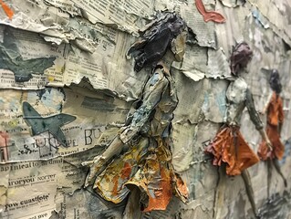 Collage of Women Walking in Urban Setting