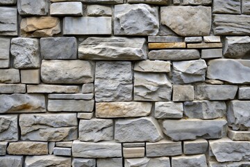 Fototapeta premium Patterned stone wall with various shapes and sizes