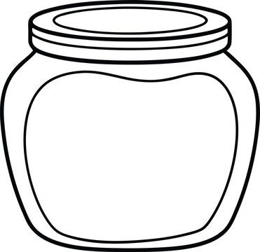 recommend clip art: Jar bottle line art, mason glass jar outline vector illustration