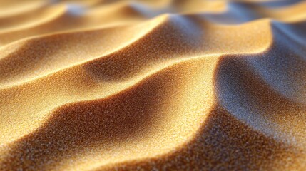 Golden Sand Dunes in the Desert