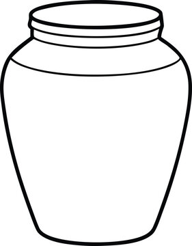 recommend clip art: Jar bottle line art, mason glass jar outline vector illustration