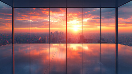 modern business background banner showcasing sleek office buildings against a clear sky, symbolizing growth, opportunity, and the dynamic nature of corporate environments