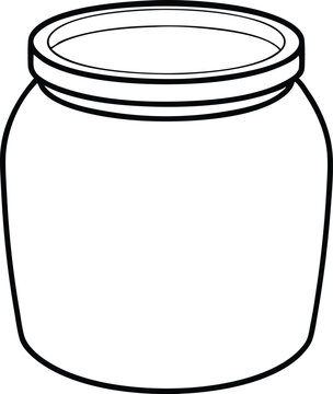 recommend clip art: Jar bottle line art, mason glass jar outline vector illustration