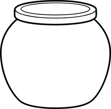 recommend clip art: Jar bottle line art, mason glass jar outline vector illustration