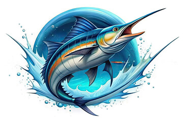 a fish of blue marlin high quality image.