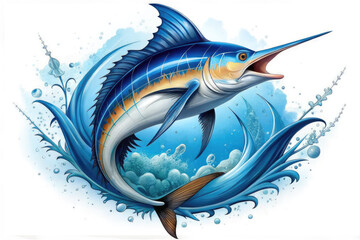 a fish of blue marlin high quality image.