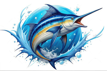 a fish of blue marlin high quality image.