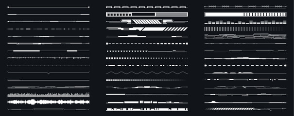 Collection of brushes for creating HUD elements of digital design