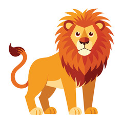 watercolor lion vector art illustration generated Ai 