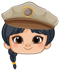 Cute Girl in Police Hat
