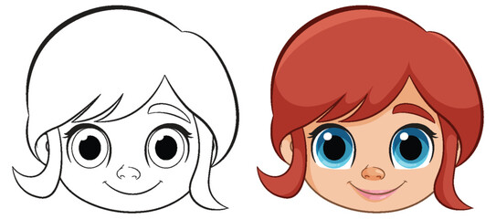 Cute Girl Character Illustration