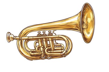Obraz premium Double French Horn isolated