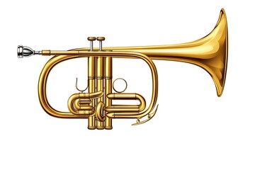 Fototapeta premium Double French Horn isolated