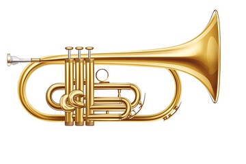 Naklejka premium Double French Horn isolated