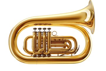 Naklejka premium Double French Horn isolated