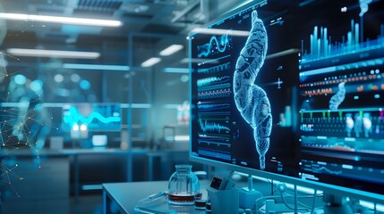 Futuristic Organ Transplant Lab with Personalized Bioengineered Organs Based on DNA