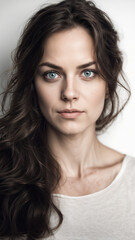 Naklejka premium A woman with the eyes with confide