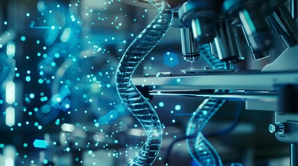 Futuristic Synthetic DNA Assembly in Holographic Lab Interface