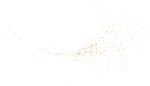 Gold Falling Foil Confetti with Glitter Dust. Golden Festive Background. Greeting Design. Congratulations Card