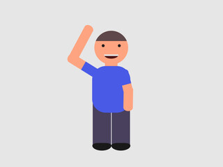 flat design hello vector illustration