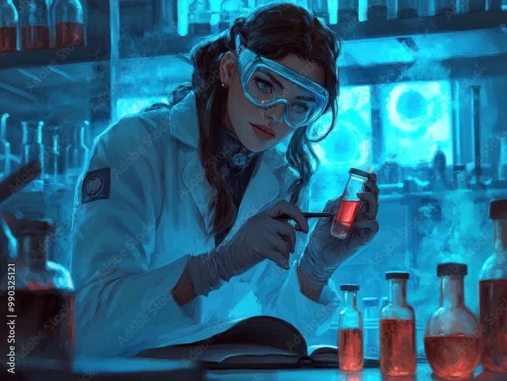 Wall mural Scientist in Lab