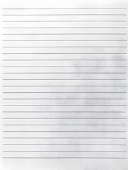 Obraz premium Notebook Lined Paper Background with horizontal lines neatly spaced across a clean white sheet 