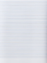 Fototapeta premium Notebook Lined Paper Background with horizontal lines neatly spaced across a clean white sheet 