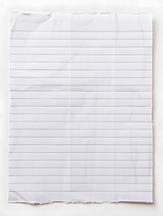 Obraz premium Notebook Lined Paper Background with horizontal lines neatly spaced across a clean white sheet 