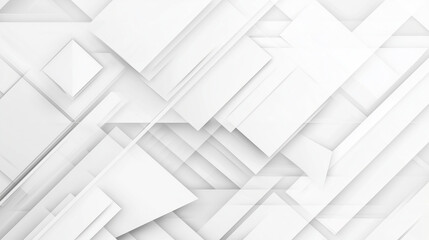 Modern abstract white background design with layers of textured white transparent material in triangle diamond and squares shapes in random geometric pattern. abstract. Illustrations
