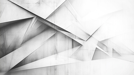 Modern abstract white background design with layers of textured white transparent material in triangle diamond and squares shapes in random geometric pattern. abstract. Illustrations
