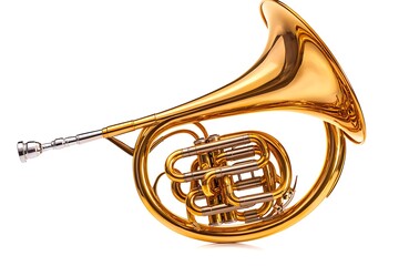 Flugelhorn isolated on white. trumpet.