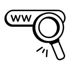 Seo searching icon in doodle style
