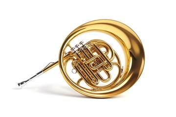 Flugelhorn isolated on white. trumpet.